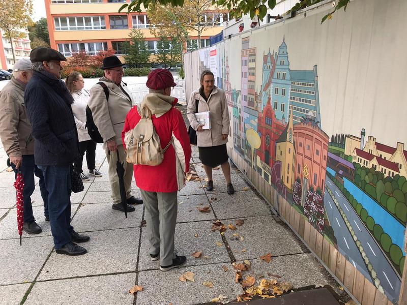 In Zwickau mit Ute Haese unterwegs - Mitglieder des VGC